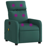 Fauteuil de massage inclinable Vert foncé Tissu