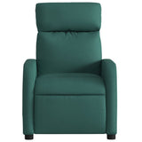 Fauteuil de massage inclinable Vert foncé Tissu
