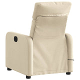 Fauteuil de massage inclinable Crème Tissu