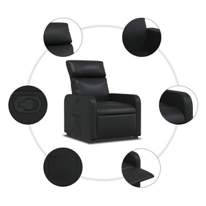 Fauteuil inclinable Noir Similicuir