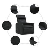 Fauteuil inclinable Noir Similicuir