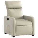 Fauteuil inclinable Crème Similicuir