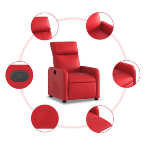 Fauteuil inclinable Rouge Similicuir