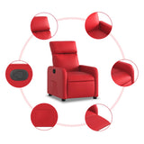 Fauteuil inclinable Rouge Similicuir