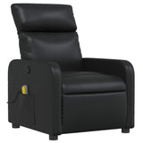 Fauteuil de massage inclinable Noir Similicuir