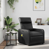 Fauteuil de massage inclinable Noir Similicuir