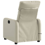 Fauteuil inclinable de massage Crème Similicuir