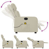 Fauteuil inclinable de massage Crème Similicuir