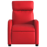 Fauteuil de massage inclinable rouge similicuir