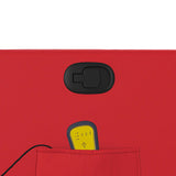 Fauteuil de massage inclinable rouge similicuir