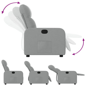 Fauteuil inclinable Gris clair Tissu