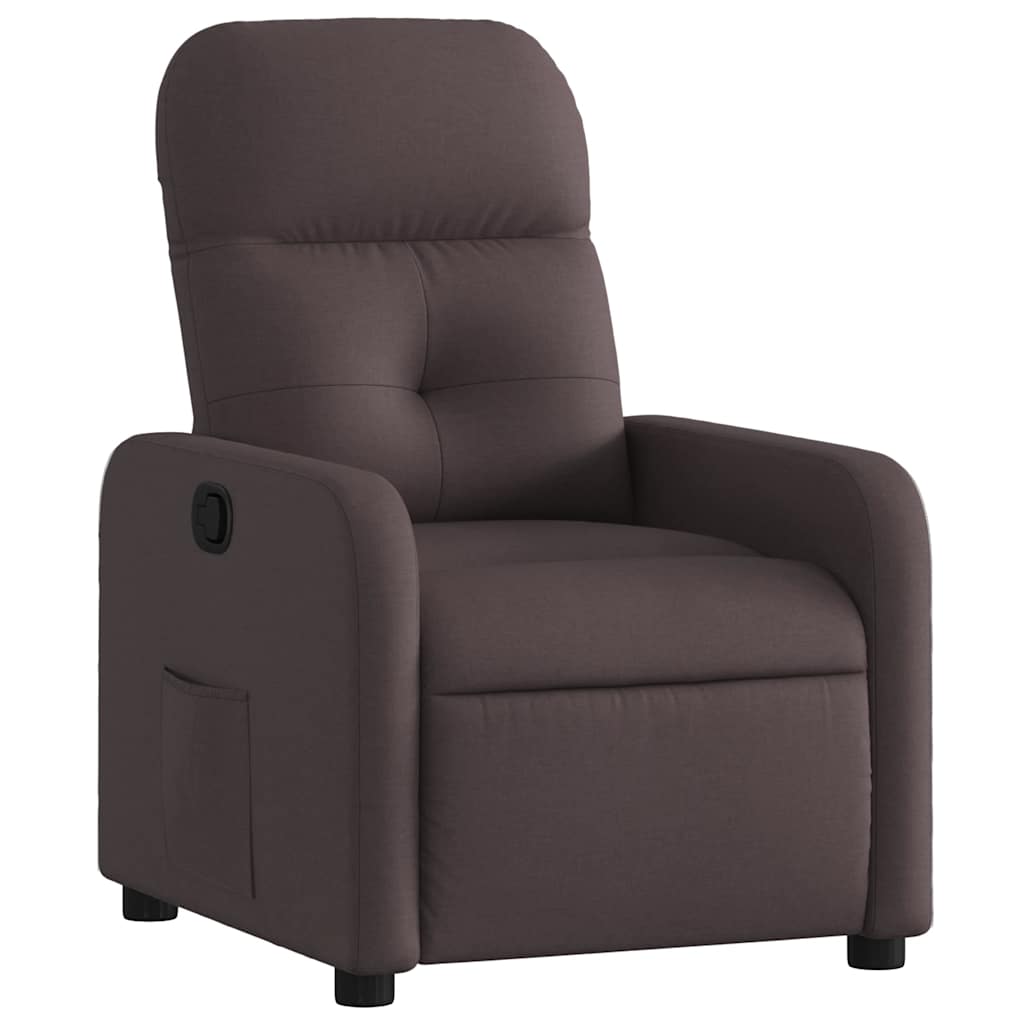 Fauteuil inclinable Marron foncé Tissu