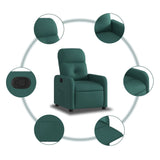 Fauteuil inclinable Vert foncé Tissu