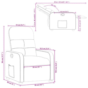 Fauteuil inclinable Vert foncé Tissu