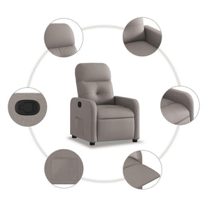 Fauteuil inclinable Taupe Tissu