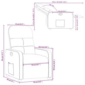 Fauteuil inclinable Taupe Tissu