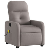 Fauteuil de massage inclinable Taupe Tissu