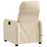 Fauteuil de massage inclinable Crème Tissu