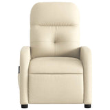 Fauteuil de massage inclinable Crème Tissu