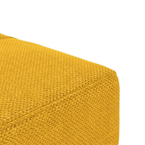 Canapé-lit à 2 places avec deux oreillers jaune tissu