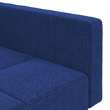 Canapé-lit à 2 places avec deux oreillers bleu tissu
