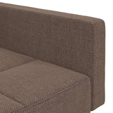 Canapé-lit à 2 places avec deux oreillers taupe tissu