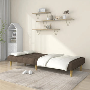Canapé-lit à 2 places taupe tissu