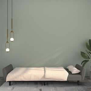 Canapé-lit à 2 places gris foncé velours