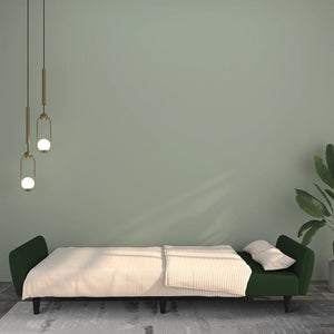 Canapé-lit à 2 places vert foncé velours