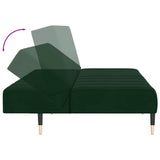 Canapé-lit à 2 places vert foncé velours