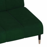 Canapé-lit à 2 places vert foncé velours