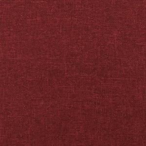 Canapé-lit à 2 places avec deux oreillers rouge bordeaux tissu
