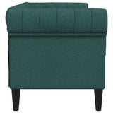 Canapé Chesterfield 2 places vert foncé tissu