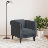 Fauteuil gris foncé velours