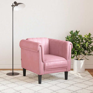 Fauteuil rose velours