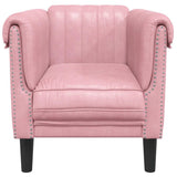 Fauteuil rose velours