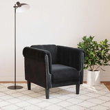 Fauteuil noir velours