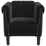 Fauteuil noir velours