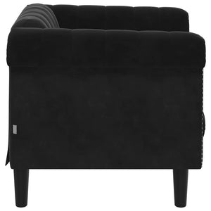 Fauteuil noir velours