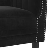 Fauteuil noir velours