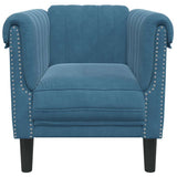 Fauteuil bleu velours
