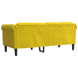 Canapé à 2 places jaune velours