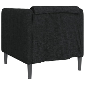 Fauteuil noir tissu