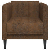Fauteuil marron similicuir daim