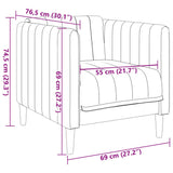 Fauteuil marron similicuir daim