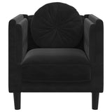 Fauteuil avec coussin noir velours
