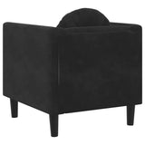 Fauteuil avec coussin noir velours