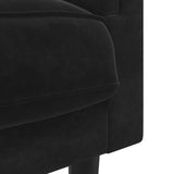 Fauteuil avec coussin noir velours