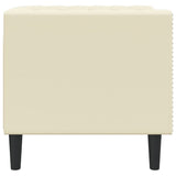 Fauteuil Chesterfield crème similicuir