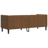 Canapé à 3 places Chesterfield marron similicuir daim
